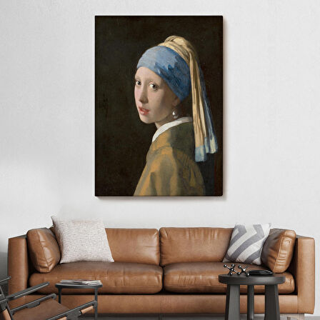 İnci Küpeli Kız Kanvas Tablo, Ressam Johannes Vermeer -4969