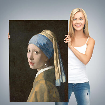 İnci Küpeli Kız Kanvas Tablo, Ressam Johannes Vermeer -4969