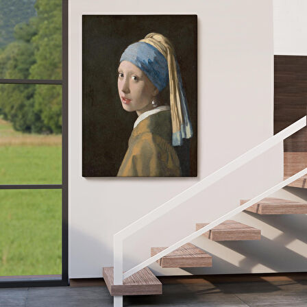 İnci Küpeli Kız Kanvas Tablo, Ressam Johannes Vermeer -4969