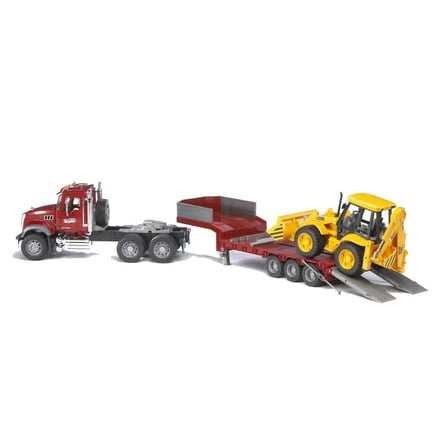 Mack Granite İş Makinesi Jcb Taşıyan Model Tır Araç Seti