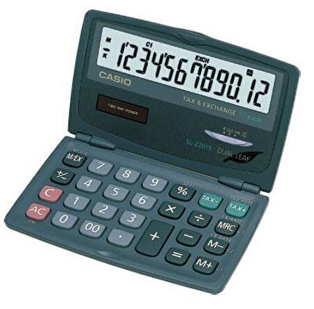 Casio SL-220TE Cep Tipi 12 Hane Hesap Makinesi