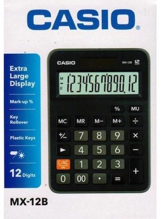 Casio Mx12B 12 Hane Bakkal Market Kasap Masa Üstü Hesap Makinesi