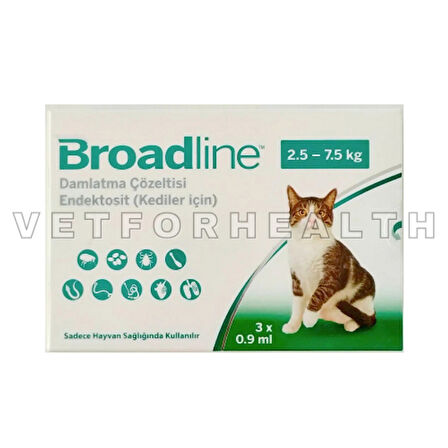 Broadline 2.5-7.5 Kg Kedi Damla 0.9ml 3 Pipet SKT:12.24