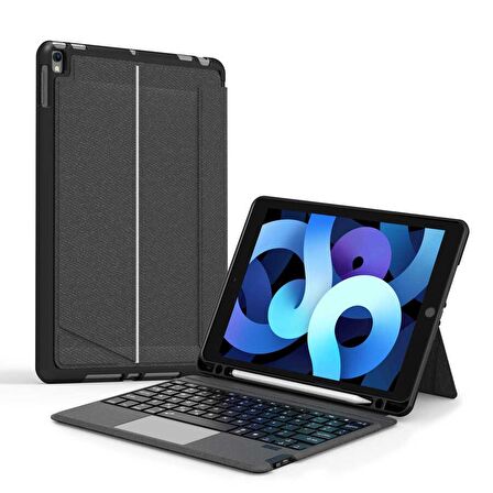 Apple iPad 10.2 2020 (8.Nesil) Uyumlu Wiwu Mag Touch Bluetooth Klavyeli Standlı Mıknatıslı Kılıf
