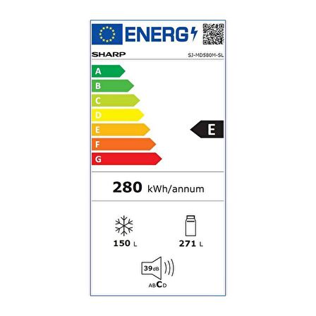 Sharp SJ-MD580M-SL Gardrop No Frost Buzdolabı