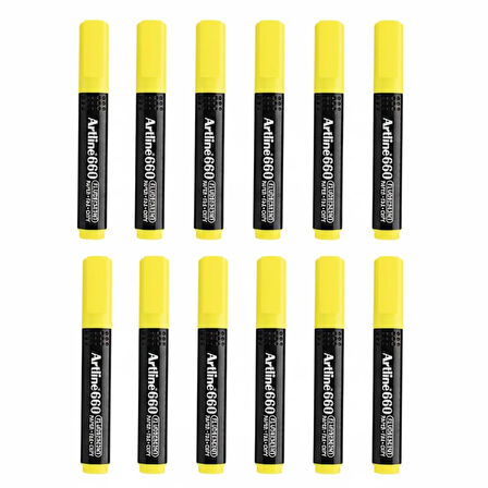Artline Fosforlu Kalem Kesik Uç Neon Renkler Sarı 12 Adet
