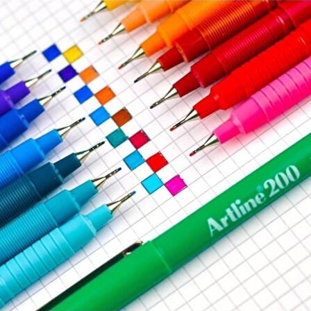 Artline 200N 0.4 mm İnce Uçlu Fineliner Yazı ve Çizim Kalemi  20 Renk 