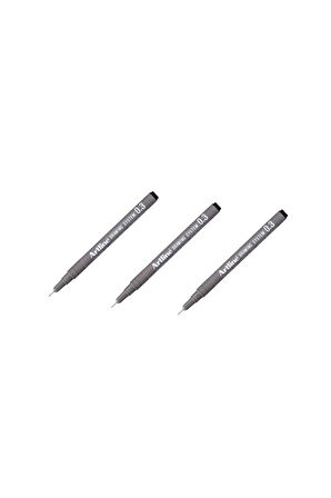 Drawing System Teknik Çizim Kalemi 0.3 Mm Siyah 3 Adet
