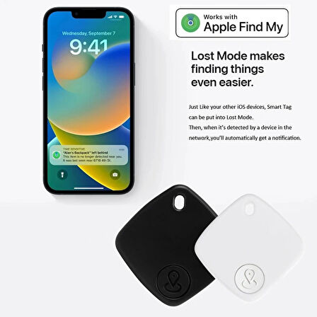 SMART TAG İOS LİSANSLI  AKILLI TAKİP CİHAZI(APPLE BUL İLE ÇALIŞIR)