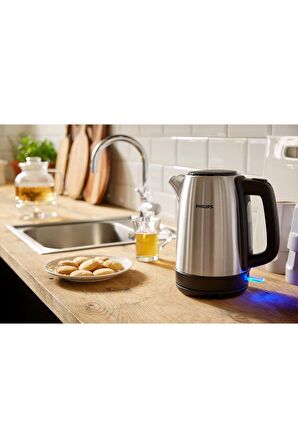 Yeni Çelik Su Isıtıcı - 1.7 L Hazne - Su Isıtıcı - Kettle - Deluxe Serisi+2022 -gri