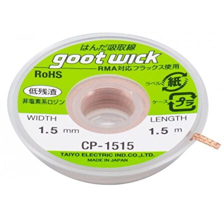 GOOT Wick CP-1515 Lehim Sökme Fitili - ORİJİNAL GOOT