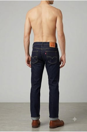 514™ Straight Fit Erkek Jean Pantolon - Likralı esnek kumaş-1422 Lacivert / 34/32