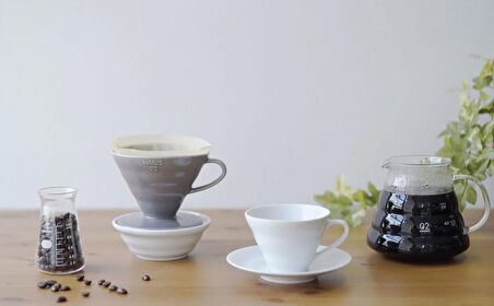 Hario V60 Dripper Seramik Gri