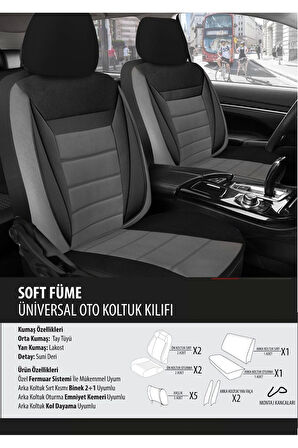 Fiat Freemont Koltuk Kılıfı Soft Füme