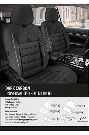 Hyundai Getz Koltuk Kılıfı Dark Carbon