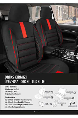 Chery Kimo Koltuk Kılıfı Oniks Kırmızı