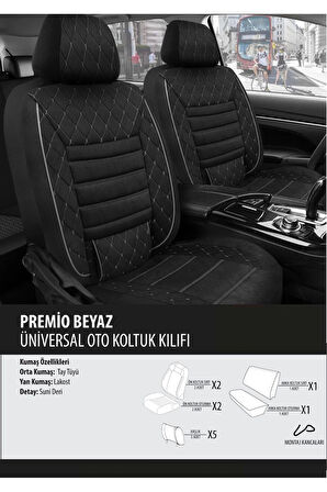 Fiat Stilo Koltuk Kılıfı Premio Beyaz