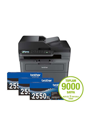 Brother MFC-L2806DW YAZ/TAR/FOT/FAX/DUB/WİFİ LAZER YAZICI (3 TAM DOLU TONER)