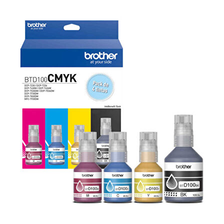 Brother BTD100CMYK 4 Renk Orijinal Mürekkep Seti