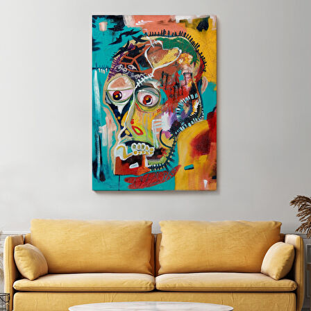 Jean Michel Basquiat, İsimsiz Kafatası 1981 Kanvas Tablosu-4977
