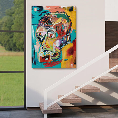 Jean Michel Basquiat, İsimsiz Kafatası 1981 Kanvas Tablosu-4977