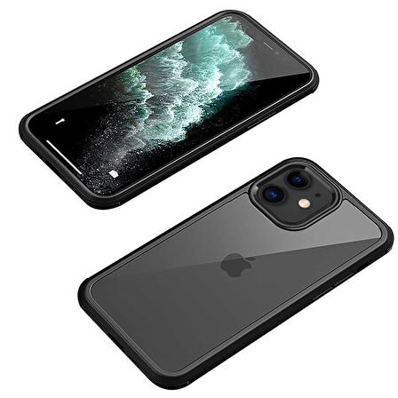Apple iPhone 12 Kılıf Ön Arka Tam Kapatan 360 Tam Koruma Lüx Kapak
