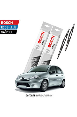 Citroen C3 2006 Model Silecek Takımı Bosch Eco (telli)
