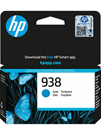 Hp 938 4S6X5PE Orjinal Mavi Kartuş