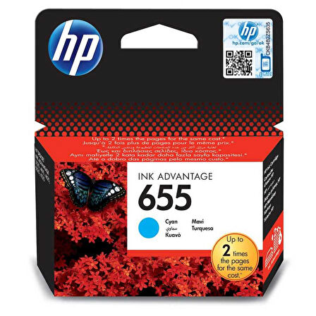 Hp 655-cz110ae Mavi Orijinal Kartuş