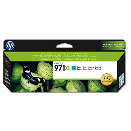 Hp 971xl-cn626ae Mavi Orijinal Kartuş Yüksek Kapasiteli