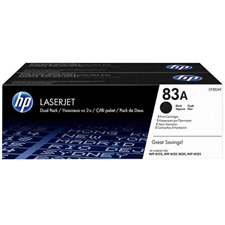 Hp 83a-cf283af Orijinal Toner İkili Paket