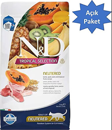 N&D Tropical Selection Kuzulu Kısırlaştırılmış Kedi Maması 1 Kg (Açık Paket)