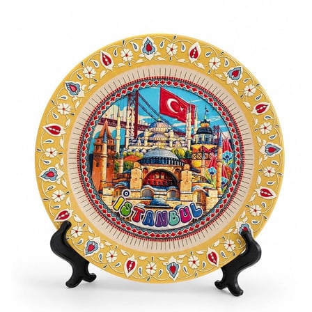İstanbul Temalı Porselen Dekoratif Tabak 20 Cm Alk5845