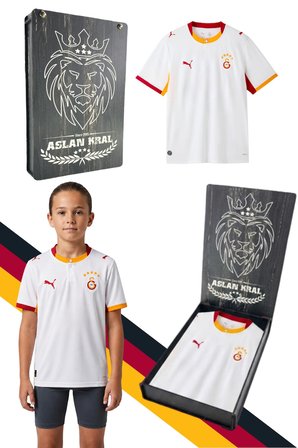 GS FRM 046 785005 GALATASARAY ORJİNAL LİSANSLI PUMA 2026/2027 ALTERNATİF BEYAZ ÇOCUK  FORMA  LAZER B