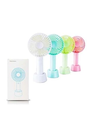 Şarjlı Fan Mini Taşınabilir El ve Masa Üstü 3 Kademeli Vantilatör FanŞarjlı Taşınabilir Masa Üstü