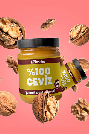 Şekerli Ceviz Ezmesi Taze Çekim Doğal Sürülebilir Kahvaltılık %80 Ceviz Ezmesi 350 gram