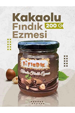 Doğal Kakaolu Parçacıklı Fındık Kreması Katkısız Kahvaltılık Sürülebilir 1.kalite Fındık Ezmesi 200g