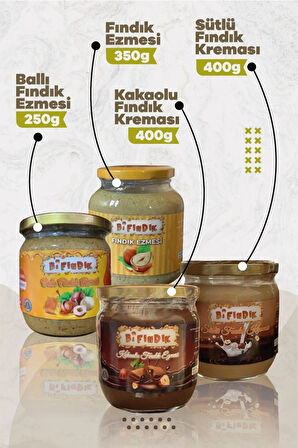 Ballı Fındık Ezmesi 250 G Sütlü Fındık Kreması 450 G Kakaolu Fındık Kreması 450 G Fındık Ezmesi 350g