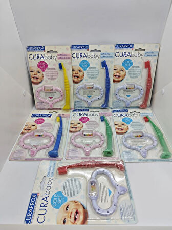 TechTic Curaprox Curababy Bebek Diş Fırçası ve Diş Kaşıma Seti