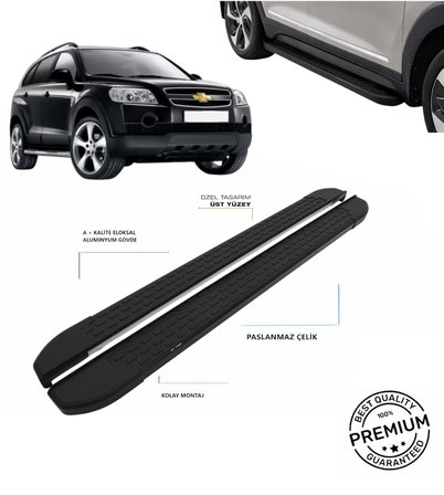 CHEVROLET CAPTIVA 2006 YILI VE SONRASI ARACA ÖZEL NEVADA SİYAH YAN BASAMAK