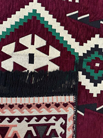 Şark Köşesi Kilim Halı Balkon ve Salon İçin Dekoratif Yıkanabilir Oturma Oda Halısı