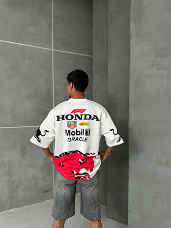 Redbull Baskılı Oversize Unisex T-Shirt