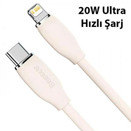 Baseus 20W 1.2Metre Type C to İphone Lightning Ultra Hızlı Şarj ve Data Kablosu, Kopmaz Bükülmez 