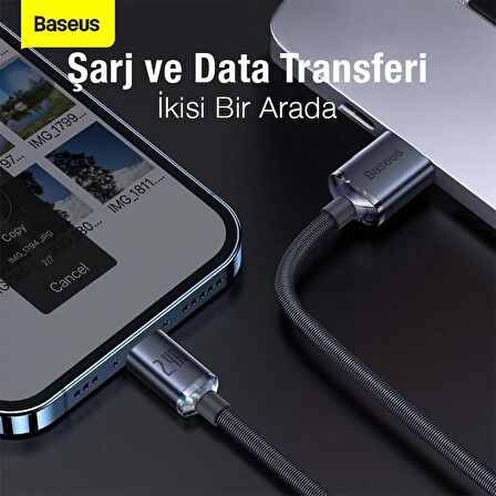 Baseus 1.2 Metre 20W Hızlı iPhone Lightning Şarj ve Data Kablosu, 480Mbps Dayanıklı Kopmaz İph Kablo