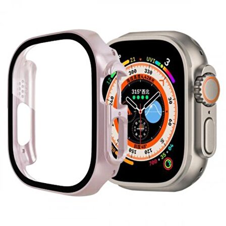 Polham 49MM Apple Watch Ultra Full Koruma Zırhlı Kılıf, Ekran Koruyuculu Apple Watch Ultra Kılıf