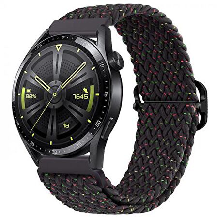 Polham Samsung Gear S3 Watch 4 22MM ve Samsung GT2 GT2E 46MM Uyumlu Elastik Ultra Hafif Şık Kayış,