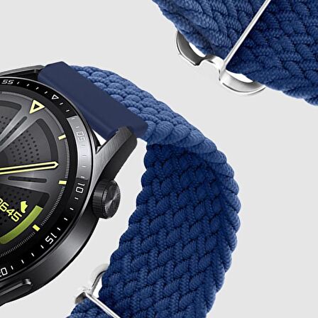 Polham Samsung Gear S3 Watch 4 22MM ve Samsung GT2 GT2E 46MM Uyumlu Elastik Ultra Hafif Şık Kayış,