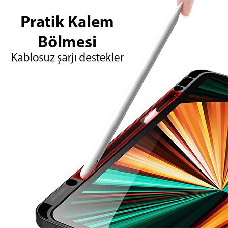 Polham Ultra İnce Apple İpad Pro 12.9 İnch Uyumlu Uyku Modlu Kapaklı Kılıf, Standlı Mıknatıslı Kapak