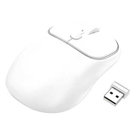 Polham 2.4G Çift Modlu Aerodinamik Sessiz Kablosuz Mouse,  Windosw, Linux, Mac Os Uyumlu Mouse