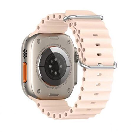 Polham Apple Watch 4-5-6 İle Uyumlu 44mm Marine Loop Silikon Kordon, Ultra Hafif ve Rahat Kayış